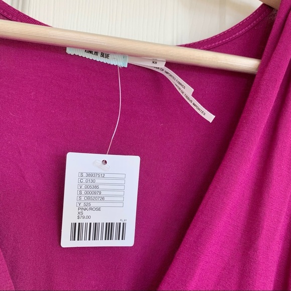 Urban Outfitters Purple Orchid Magenta Plunging V-Neck High Low Maxi Dress - Picture 5 of 5